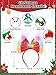 HOVACY 18 Pcs Light Up Christmas Headband Chrstmas LED Lighting up Headbands Chrismas Tree Santa Hat Elf Hat Xmas Headwear Christmas Decorations for Xmas Party Favors Costume Decor Supplies - Image 4