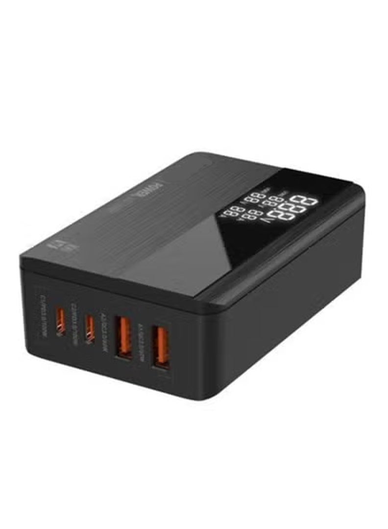 شاحن سريع 100 واط USB C – مركز شحن مدمج 4 منافذ مع دعم PD 3.0 و QC 4.0 و PPS – محول حائط متعدد الأجهزة لجهاز MacBook، أجهزة الكمبيوتر المحمولة، iPhone، iPad، Samsung، Pixel والمزيد – موزع طاقة ذكي للسفر والاستخدام المنزلي - Image 3