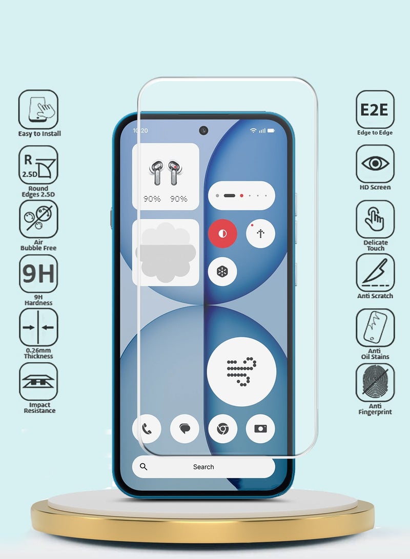 GMAX Nothing Phone (4a) 5G 2026 GMAX Premium Series Curved Edges 9H 2.5D Tempered Glass Screen Protector - Clear - Image 4