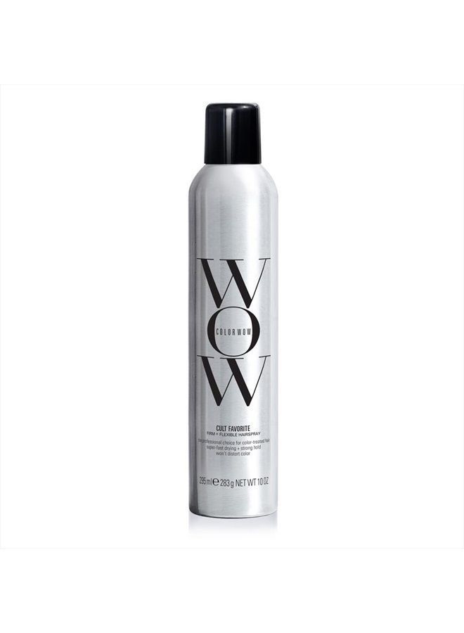Color Wow Cult Favorite Firm + Flexible Hairspray – Lightweight spray with all day hold; Humidity resistance; Heat protection + UV protection; non stiff, non sticky; brushable; non yellowing