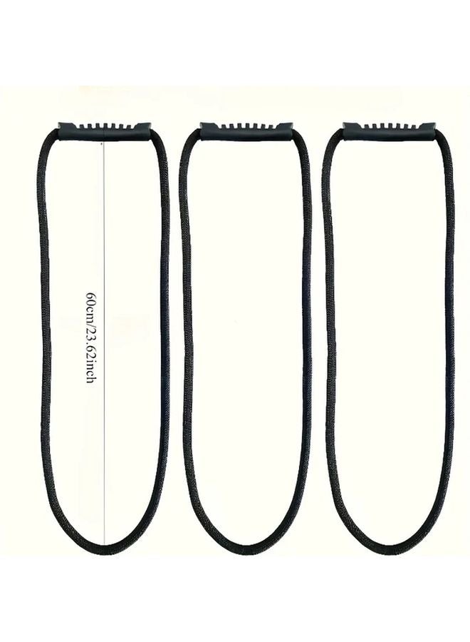 Black Heavy Duty Multipurpose Storage Strap with Handle 24 Inch Wrap Organizer for Hoses Extension Cords Cables Includes 4 Cinch Straps - Image 4