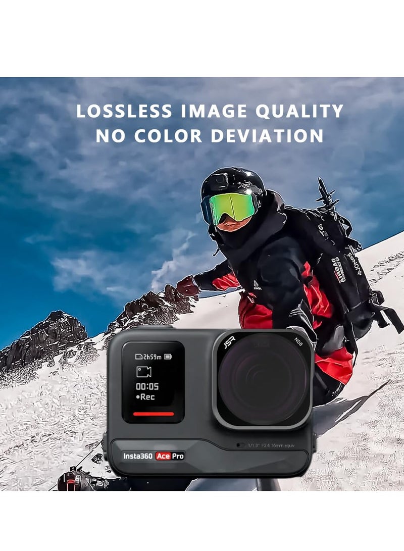 SYOSI Lens Filters for Insta 360 Ace Pro, Waterproof Lens Protection Filter Set, Polarizing Neutral Density HD Filter Lens Protective Protector Cover for Insta 360 Ace Pro (ND8PL+ND16PL+ND32PL+ND64PL) - Image 4