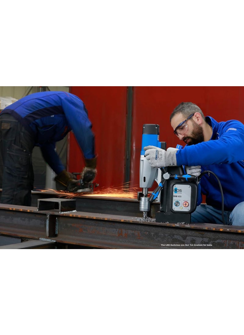 BDS Maschinen HEAVYDUTY Magnetic Drilling Machine MAB 455 KEYLESS Tool Holder 50 mm Core Drilling 55 mm Cutting Depth Morse Taper 2 BDS Machines Germany  - Image 2