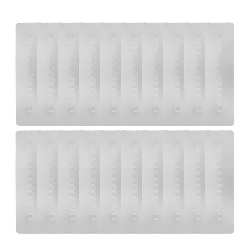 ZJchao ZJchao Heat Guards 20pcs Hair Heat Insulation Board Thicken PVC Long Rectangle Multi Hole Clear Hair Heat Protector Templates Hair Scalp Guards Guards Hair Extension Tool for Salon Hair Extension