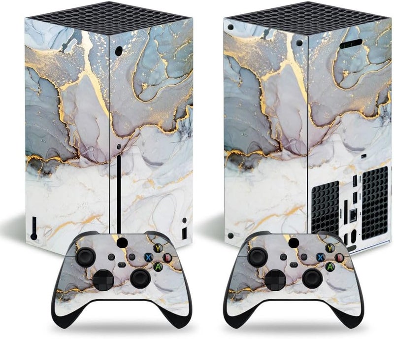 Xbox Series X Stickers Full Body Vinyl Skin Decal Protective Cover for Microsoft Xbox Series X Console and Controllers (Series X disc B)