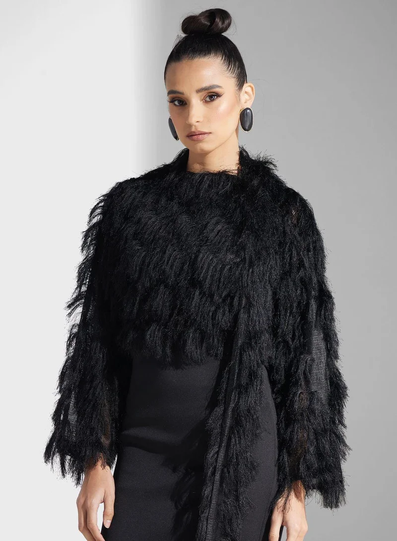 Golden Apple Fringed Knit Dress