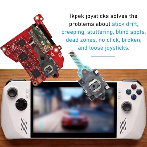 Ikpek 2 Pack Joysticks replacement for Asus ROG Ally RC71L Handheld Console, Joystick for GPD win3 Windows 10 Handheld Game Laptop Thumb Sticks 3D Analog Rod Replace Accessories with Repair Tools - Image 2