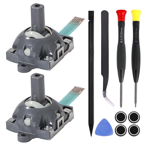 Ikpek 2 Pack Joysticks replacement for Asus ROG Ally RC71L Handheld Console, Joystick for GPD win3 Windows 10 Handheld Game Laptop Thumb Sticks 3D Analog Rod Replace Accessories with Repair Tools - Image 1