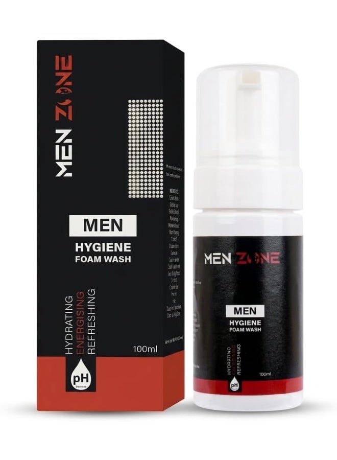 Men Zone Hygiene Foam Wash 100ml | Refreshing Daily Intimate & Personal Hygiene Foam for Men