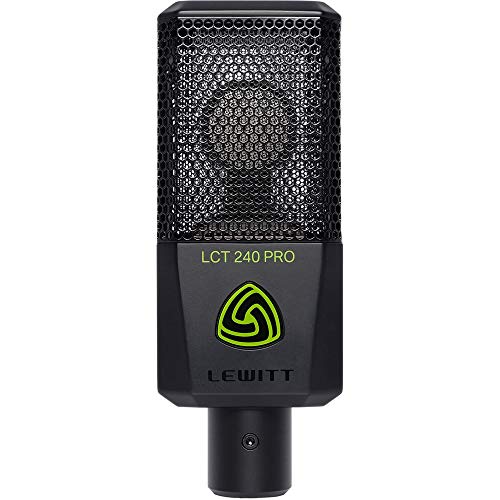 Lewitt LCT-240 Pro Condenser Microphone (Black) Bundle with Studio Monitor Headphone, Pop Filter & XLR Cable - Image 2