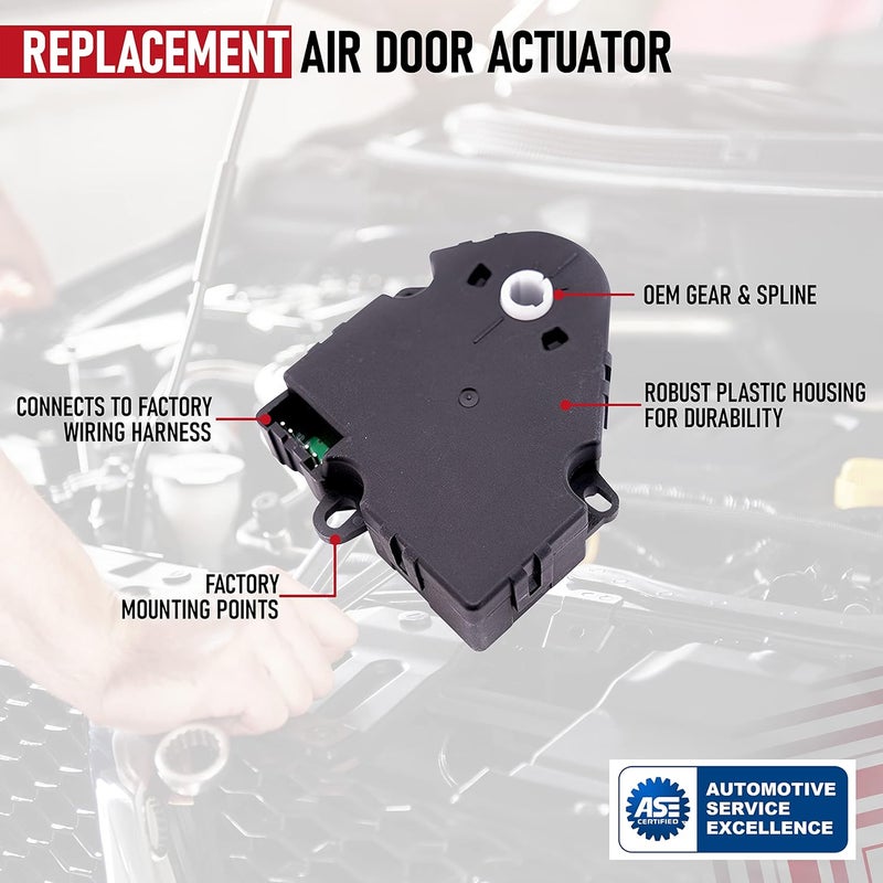 AA Ignition HVAC Air Blend Door Actuator - Replaces 604107, 16124932, 16177412, 604-107 - Compatible with Chevy, GMC Vehicles and More - Tahoe, Monte Carlo, Corvette, Malibu, K1500 Suburban, Yukon, Regal - Image 5