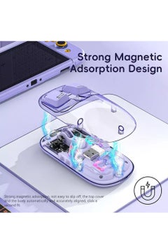 Transparent Wireless Dual-Mode RGB Bluetooth Mouse Ergonomic Universal Hots Adjustable to 1600dpi / FV-T7 yellow - pzsku/Z0D76C6CE60BA4567D154Z/45/_/1730108634/3ac014ab-0c8f-4183-920f-f8a2015172fa