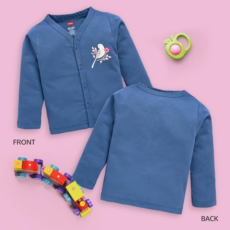LuvLap Unisex Jhabla Set - 4 Colorful Full Sleeve Tops for Babies (3-6 Months) - Image 5