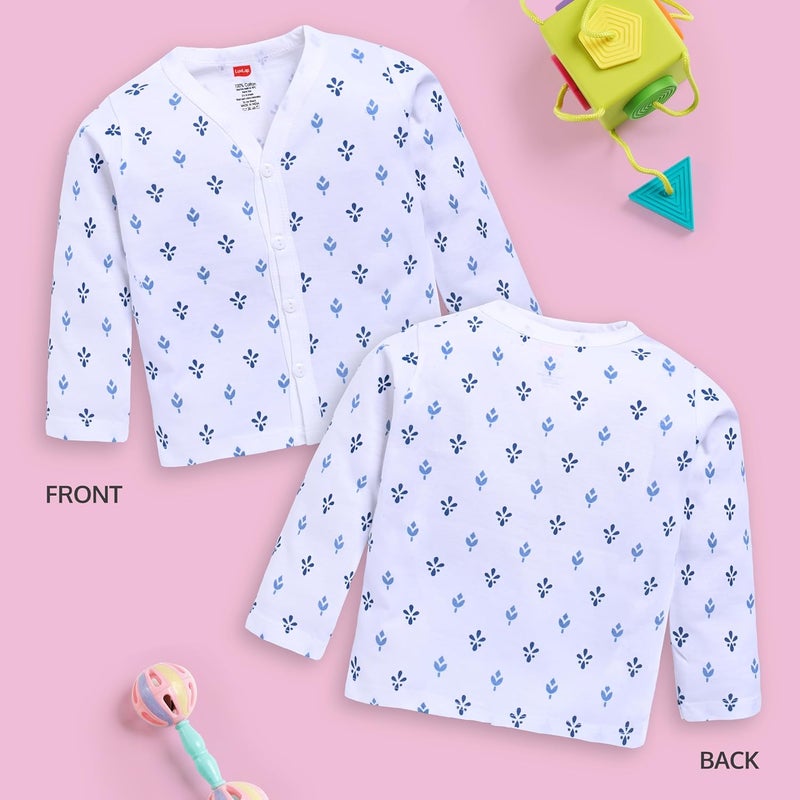 LuvLap Unisex Jhabla Set - 4 Colorful Full Sleeve Tops for Babies (3-6 Months) - Image 4
