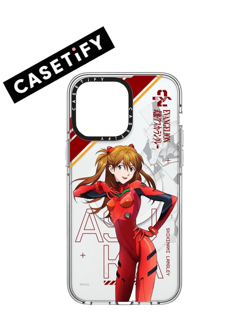 Casetify - Apple iPhone 14 Pro Max Case,Neon Genesis Evangelion Asuka Langley Soryu Magnetic Adsorption Phone Case - Semi transparent - Image 1
