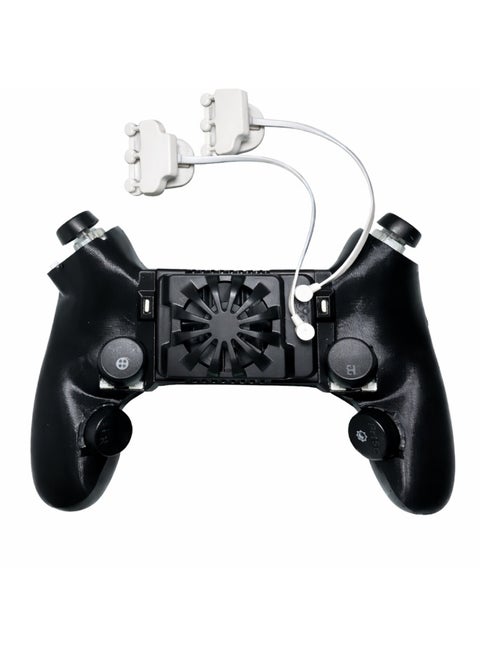 Mobile Piano 6-Finger Automatic Gaming Triggers with Integrated Cooler – Laser Precision Controller, Ultra-Fast Response, No Screen Blocking, Compatible with iPhone, RedMagic, Samsung & All Smartphones, Ideal for PUBG Mobile & Other Games