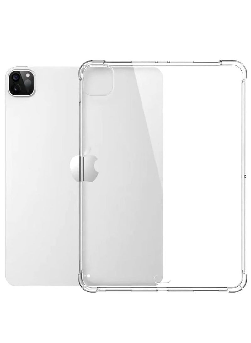 Clear Case Cover Compatible with iPad Pro 12.9-in 6th Gen 2022 / 5th Gen 2021 / 4th Gen 2020 / 3rd Gen 2018 Slim Lightweight Transparent Soft Cover with Soft Silicone Raised Edge - Clear - Image 1