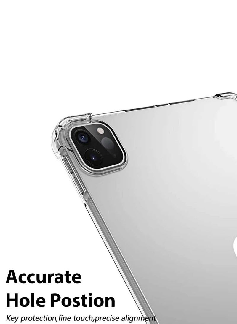 Clear Case Cover Compatible with iPad Pro 12.9-in 6th Gen 2022 / 5th Gen 2021 / 4th Gen 2020 / 3rd Gen 2018 Slim Lightweight Transparent Soft Cover with Soft Silicone Raised Edge - Clear - Image 3