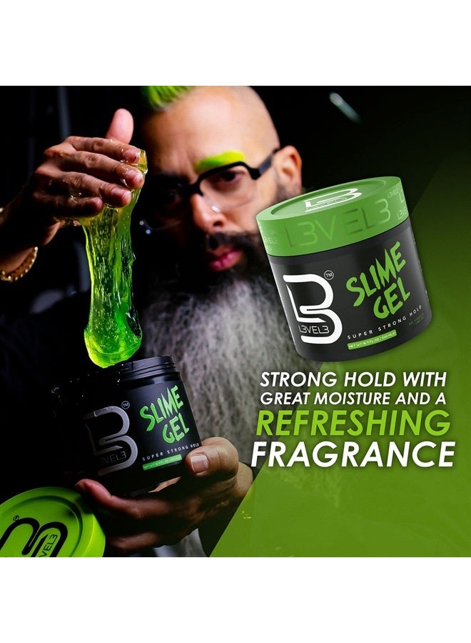 L3 Level 3 Slime Gel - Strong Control Hair Styling Gel - Flake-Free, Long-Lasting Hold - Adds Volume, Texture, and Shine (Large, 1000 ML) - Image 1