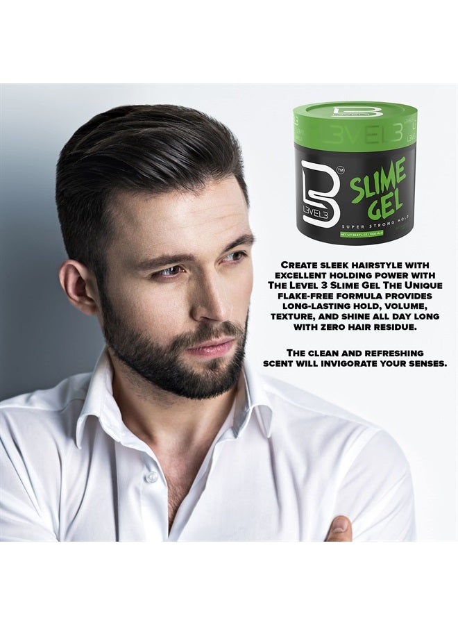 L3 Level 3 Slime Gel - Strong Control Hair Styling Gel - Flake-Free, Long-Lasting Hold - Adds Volume, Texture, and Shine (Large, 1000 ML) - Image 5