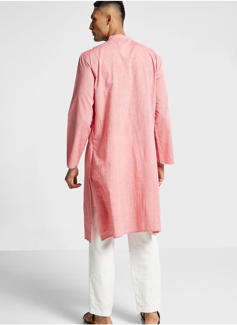 Fabindia - Chikankari Long Kurta - Image 1