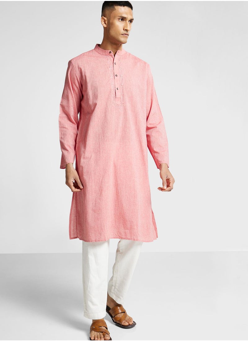 Fabindia - Chikankari Long Kurta - Image 1