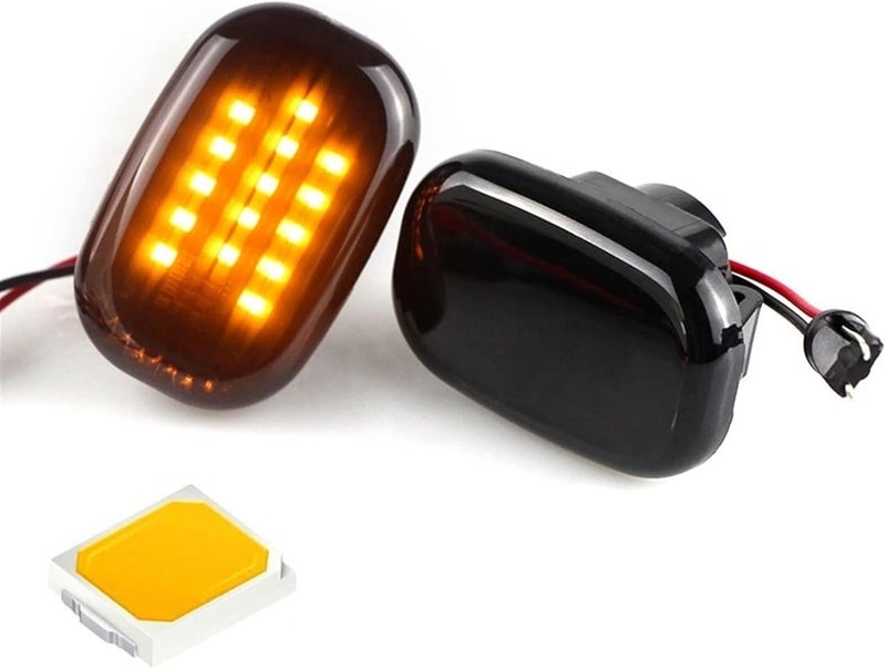 QASULER 2PC LED Dynamic Side Marker Turn Signal Light - Image 1