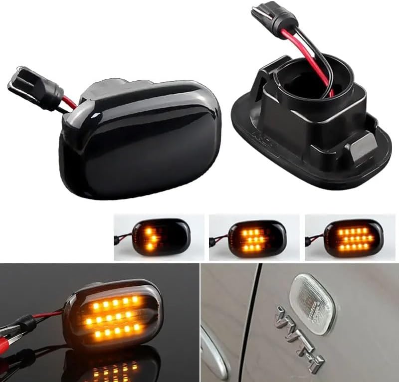 QASULER 2PC LED Dynamic Side Marker Turn Signal Light - Image 2