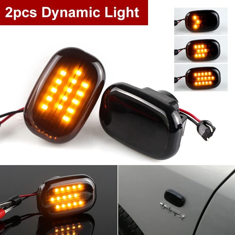 QASULER 2PC LED Dynamic Side Marker Turn Signal Light - Image 3