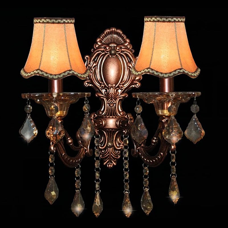 Fuloon Fuloon Modern European Style Clip On Droplight Wall Lamp Candle Chandelier Lamp Shade 6 pcs Set (Coffee)  - Image 2