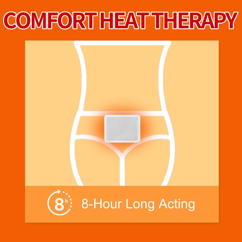 ifory Menstrual Patches, Heat Patches for Menstrual Cramps, Portable Period Cramps Heat Therapy Patches - 6 Pack Hot Compress Warm Wrap, Travel Essentials for Women - Image 3