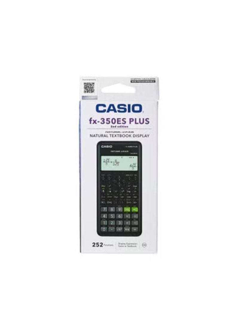 CASIO - FX-350ES Plus Scientific Calculator 252 Functions Calculator - Image 1