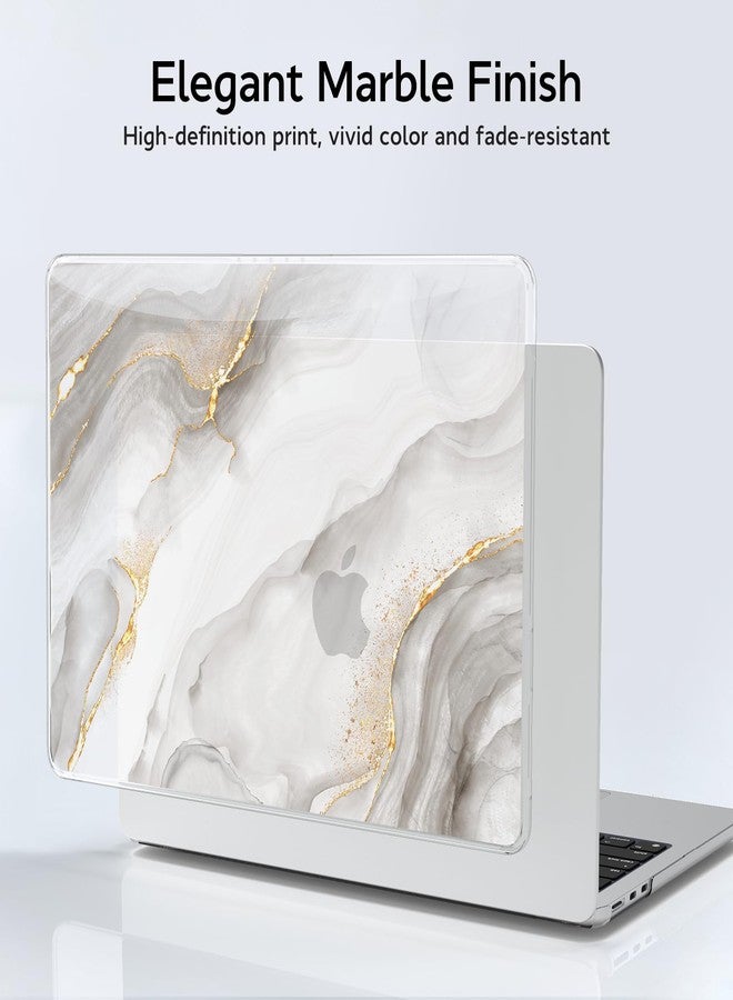 B BELK Compatible with MacBook Air 13 inch Case 2025 2024 2023 2022 M4 M3 M2 A3240 A3113 A2681, Plastic Laptop Hard Shell+ Keyboard Cover +Screen Protector for MacBook Air 13.6 inch Case, White Marble - Image 5