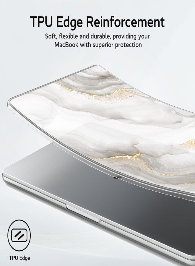 B BELK Compatible with MacBook Air 13 inch Case 2025 2024 2023 2022 M4 M3 M2 A3240 A3113 A2681, Plastic Laptop Hard Shell+ Keyboard Cover +Screen Protector for MacBook Air 13.6 inch Case, White Marble - Image 3