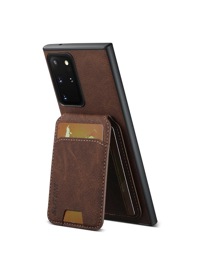 Suteni Case For Samsung Galaxy Note20 Ultra H02 Litchi Leather Card Wallet Stand Back Phone Case - Image 2