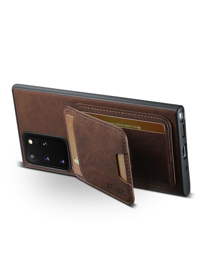 Suteni Case For Samsung Galaxy Note20 Ultra H02 Litchi Leather Card Wallet Stand Back Phone Case - Image 3