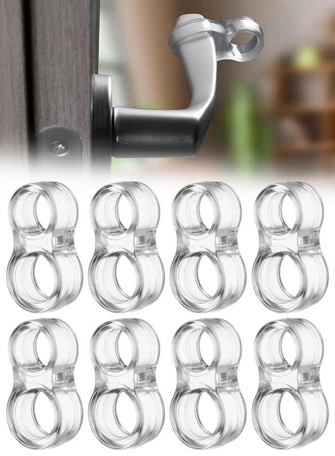 8 PCS Door Handle Bumpers, Stop Wall Damage Door Handle Protectors, Door Handle Bumper Guards, Door Handle Stopper,PVC Door Handle Protectors For Bathroom, Office, Toilet Door Stopper Handle - Image 1