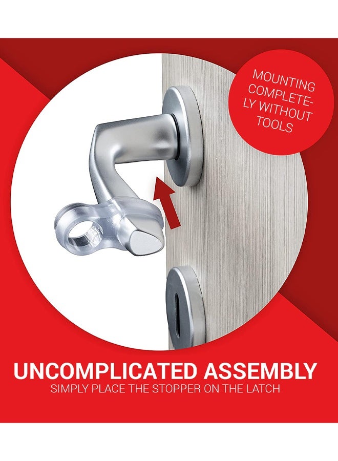 8 PCS Door Handle Bumpers, Stop Wall Damage Door Handle Protectors, Door Handle Bumper Guards, Door Handle Stopper,PVC Door Handle Protectors For Bathroom, Office, Toilet Door Stopper Handle - Image 3