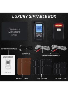 GIFT Smart TENS/EMS Massager with 12 Modes & Infrared Therapy - Dual Power (Battery/USB), 16-Level Intensity, FDA-Certified Pain Relief Device  - Image 4