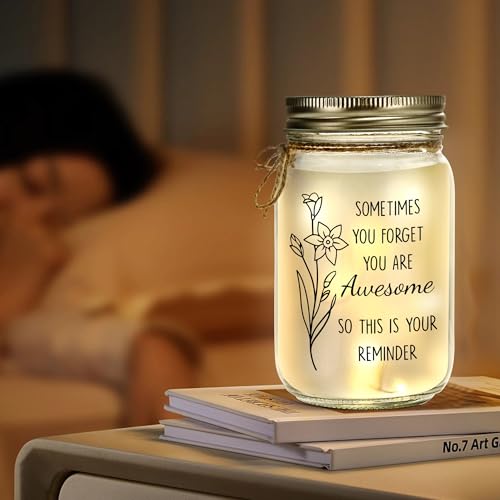KERAOO Mason Jar Night Light for Women, Mothers Day Gifts for Mom, Home Decoration Lights, You are Awesome, Christmas Birthday Mothers Day Gifts for Friend Daughter - Image 5