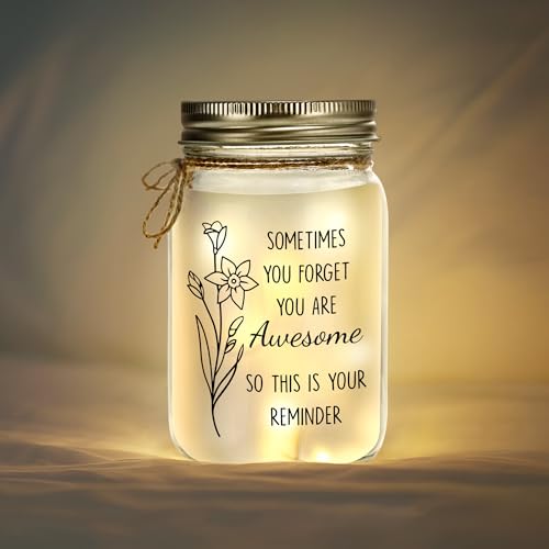 KERAOO Mason Jar Night Light for Women, Mothers Day Gifts for Mom, Home Decoration Lights, You are Awesome, Christmas Birthday Mothers Day Gifts for Friend Daughter - Image 4