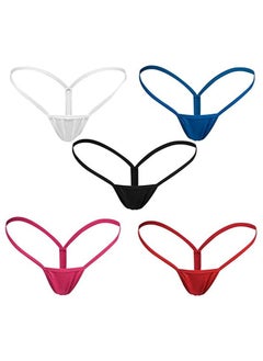 SYOSI Women's G-String Lace Thongs Panties Underwear, 5pcs Low Rise T-Back Underpants, Lace T Pants One Line Low Waist Comfortable G-String Underwear Thongs Panties Lingerie Underwear (Size: L)  - Image 1