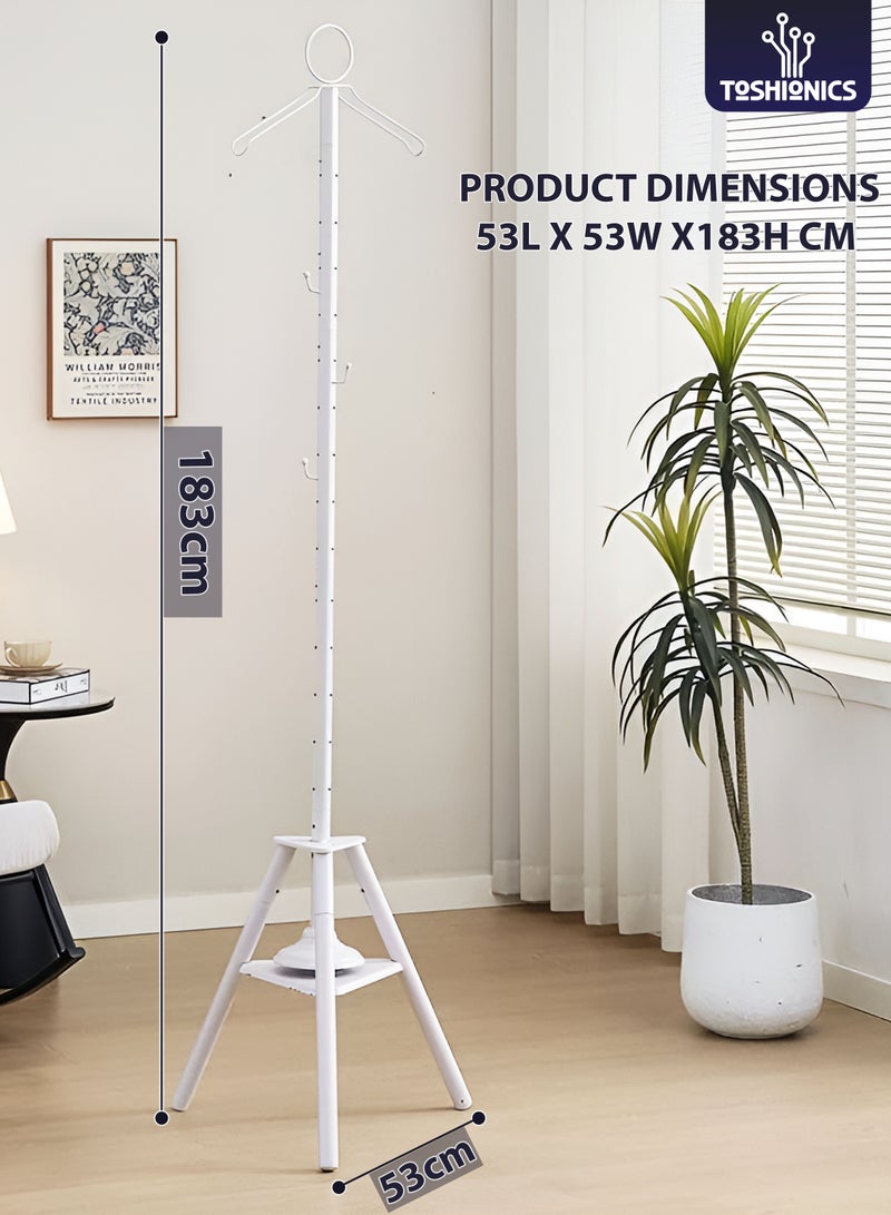 Toshionics Vertical Bakhoor Incense Clothing Steamer Burner Stand for Arabic Abaya and Kandura 183cm Steaming Rack for Clothes Tall Bakhoor Burner for Wardrobe Freshening Traditional Oud Burner for Garments Clothes Perfume Stand with Hooks Incense Steaming Rack for Thobe and Abaya - Image 5
