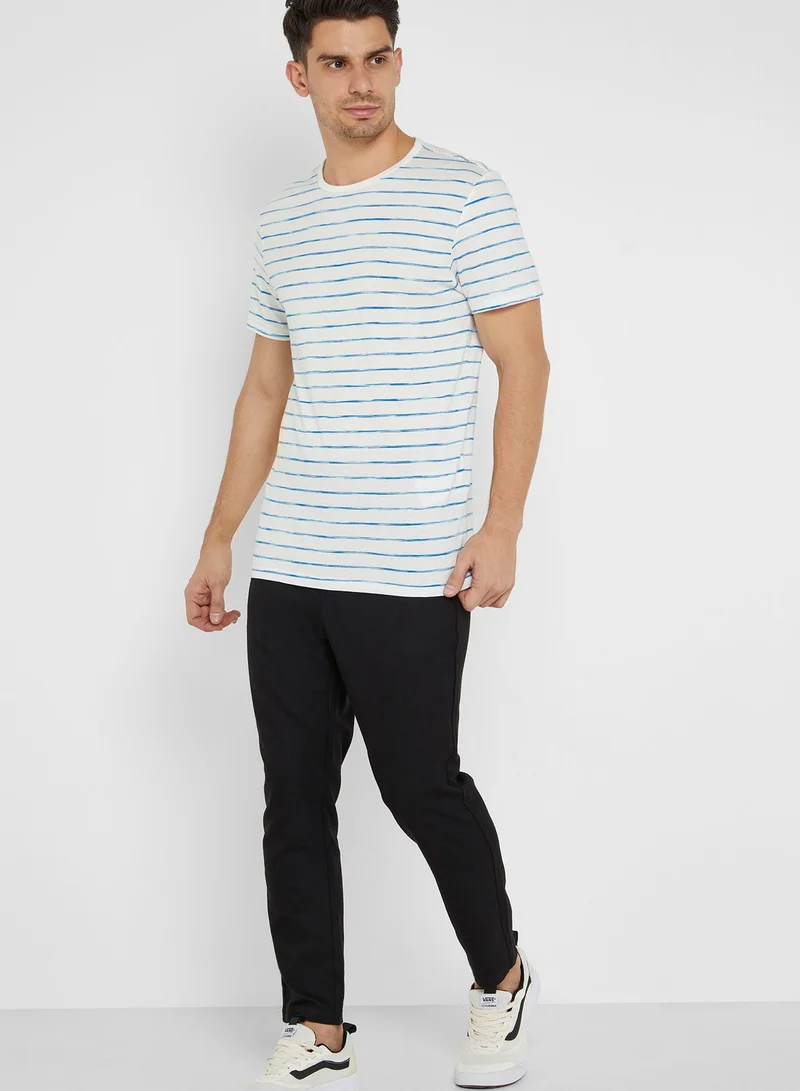 Only & Sons Edgar Striped  Crew Neck T-Shirt