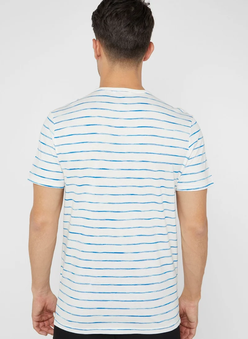 Only & Sons Edgar Striped  Crew Neck T-Shirt