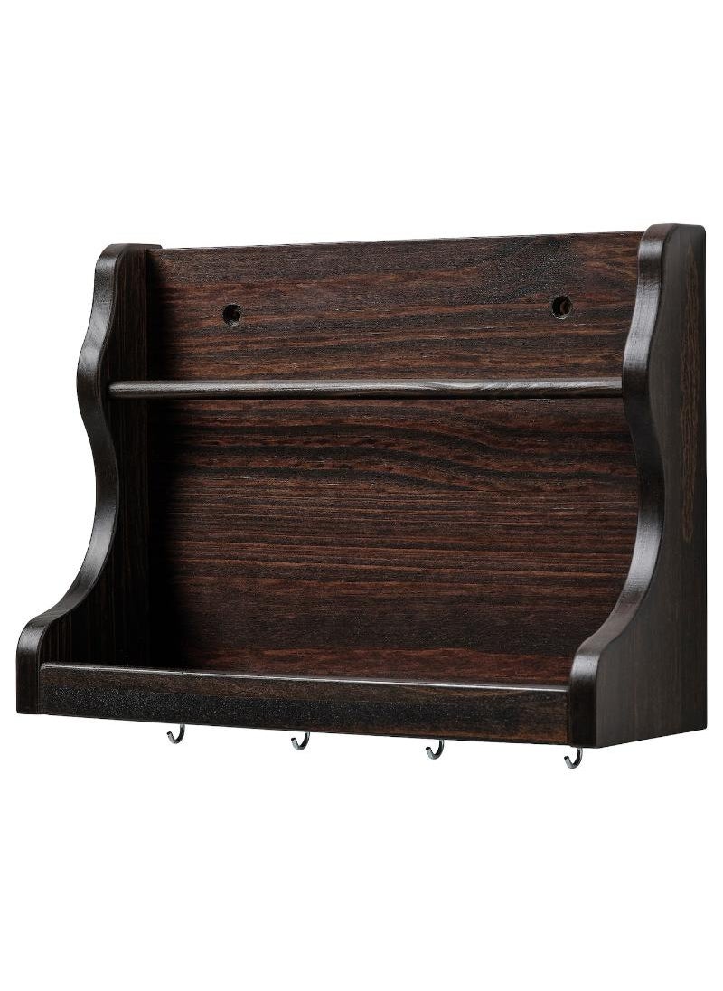 Generic Wall Organiser Dark Brown 28X9X21 Cm 