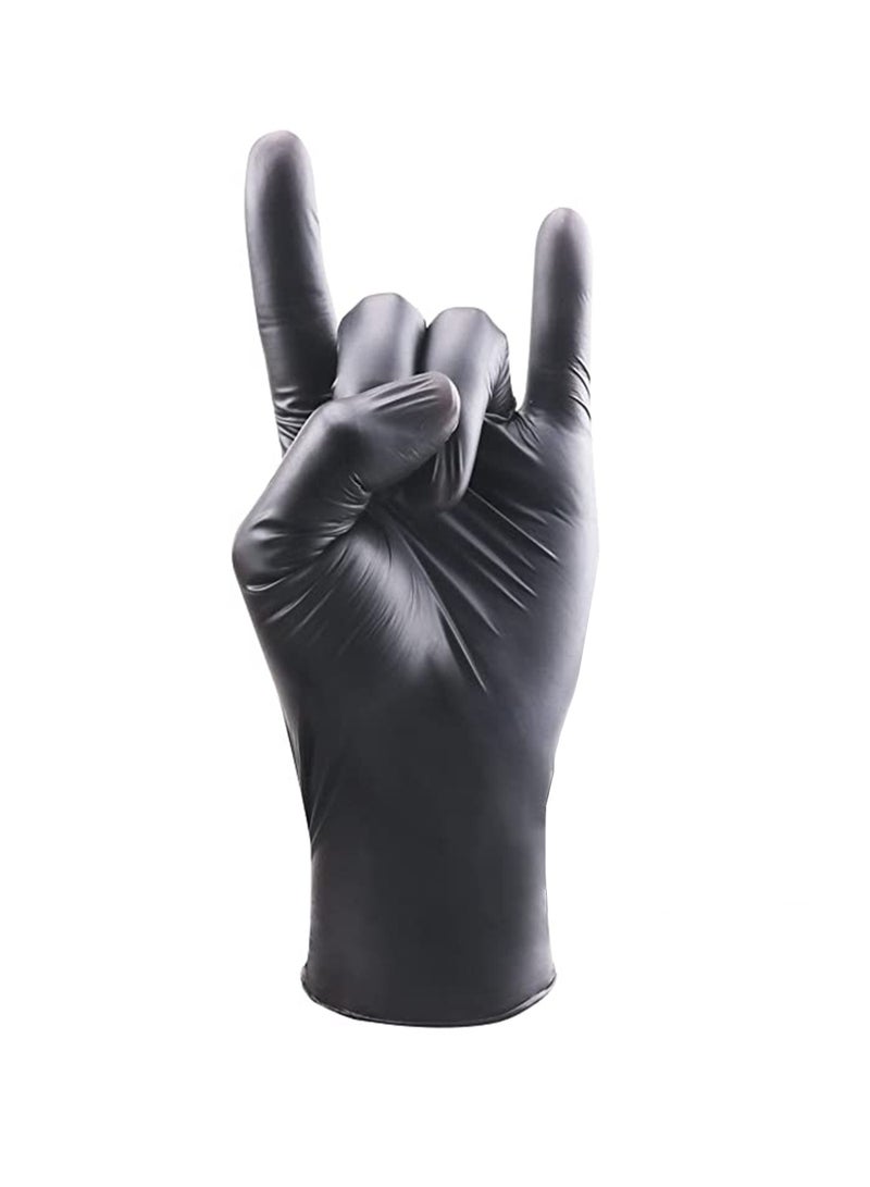Powder Free Vinyl Disposable Black Gloves 100 Pcs - Image 2