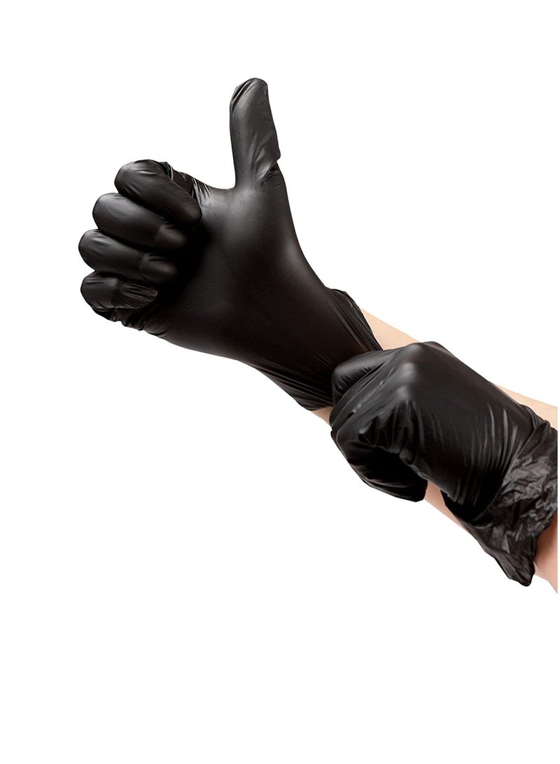 Powder Free Vinyl Disposable Black Gloves 100 Pcs - Image 3