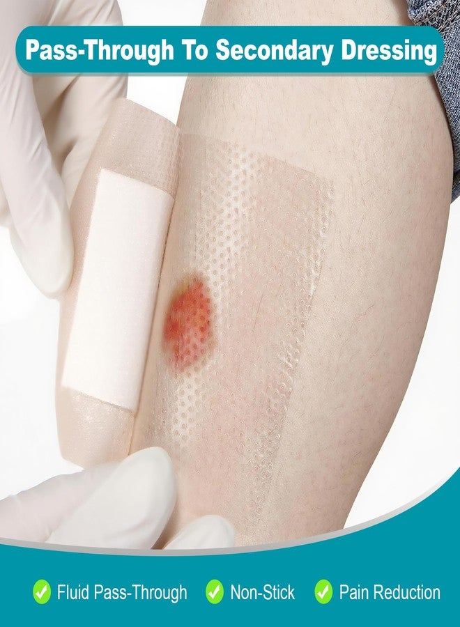 ديمورا ضمادة ديمورا للجروح، ضمادة سيليكون غير لاصقة، ضمادات شفافة لمجموعة واسعة من الجروح المفرزة، 2 بوصة × 3 بوصة (5 سم × 7.5 سم)، 10 قطع - Image 5