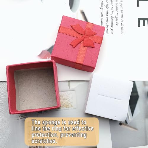 Markeny 32 Pcs Gift Box Set Ring for Ring and Earring Jewelry Anniversaries, Weddings, Birthdays, 4Color - Image 4